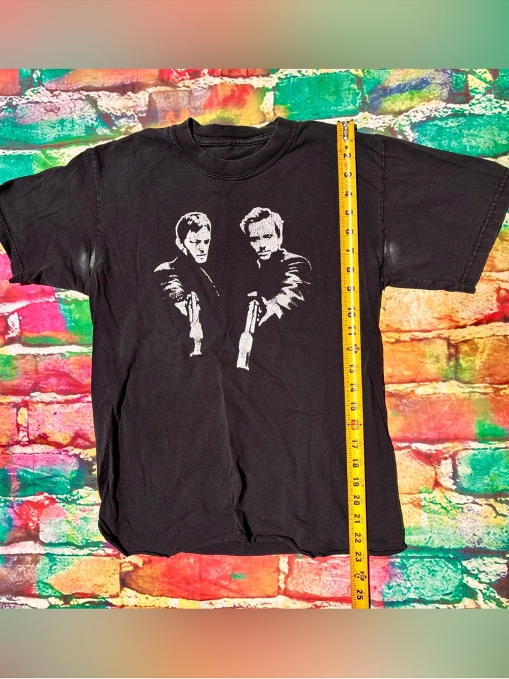 Cult classic movie Boondock Saints vintage worn out Punk retro T-shirt